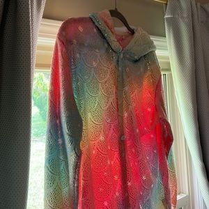 XL Button Up Unicorn One- Piece Pajamas